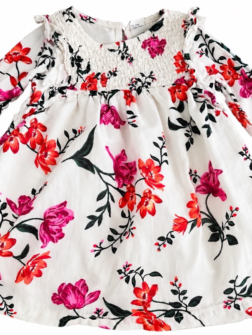 Old Navy Floral Dress - White with Pink and Green